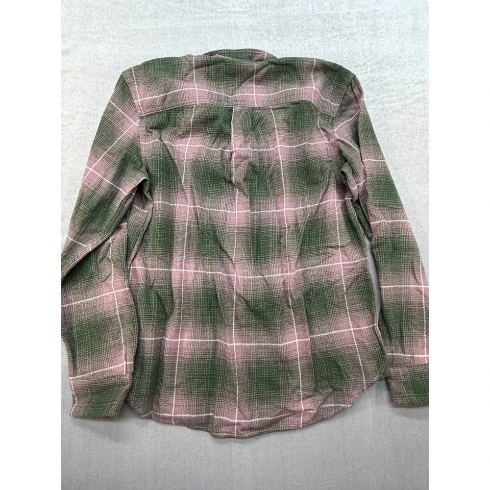 New The North Face Men Arroyo Long sleeve Flannel Shirt Green Purple Size Small